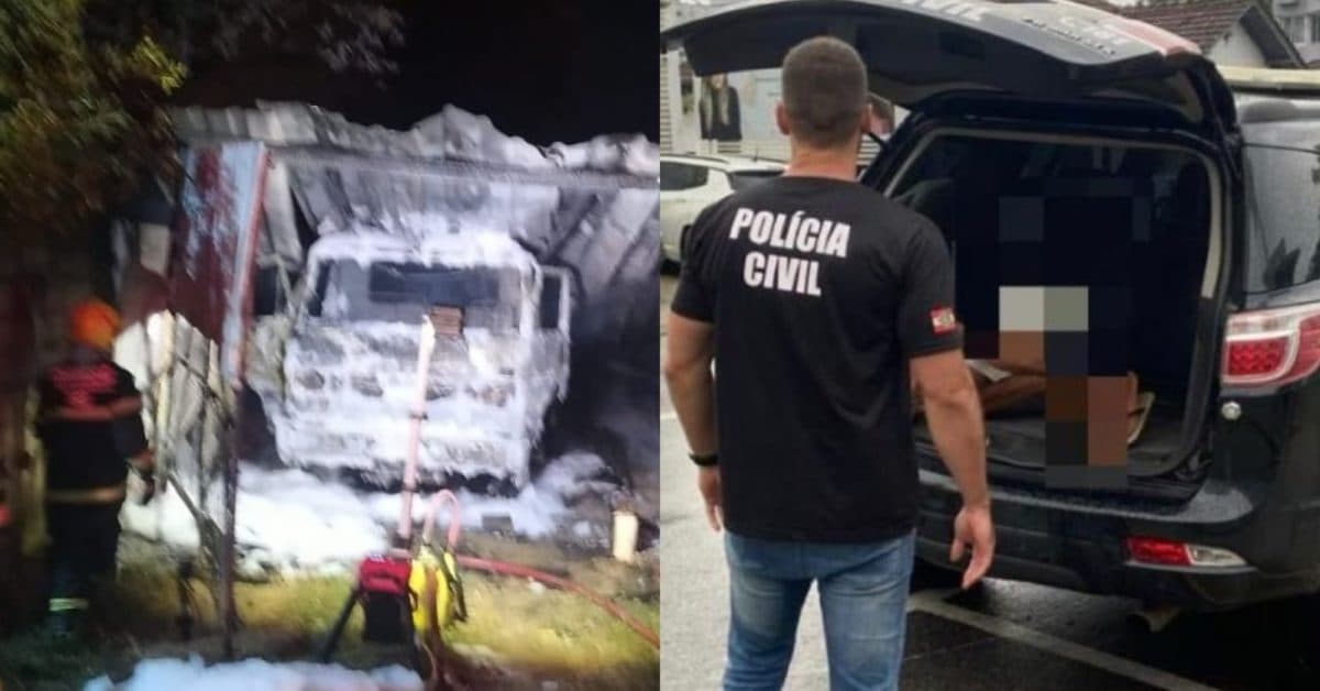 Homem com queimaduras nas mãos é preso por incêndio criminoso em Brusque