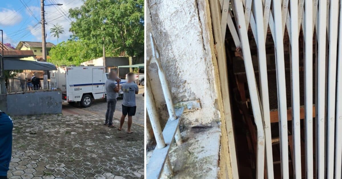 Homem grita por socorro antes de morrer preso em grade de garagem em Canelinha