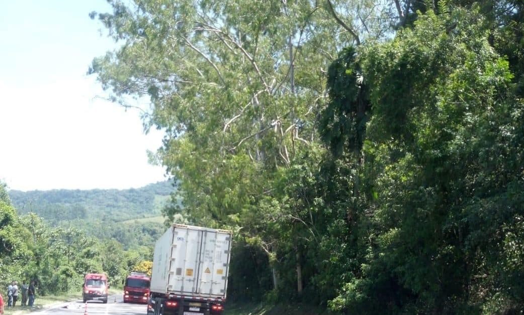Motociclista morre em acidente na BR-470 e motorista foge sem prestar socorro