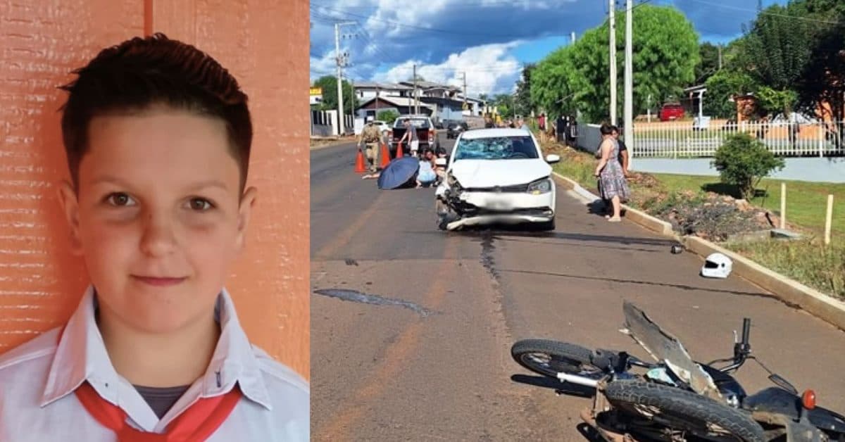 Menino de 10 anos é arremessado e morre após acidente brutal na SC-283