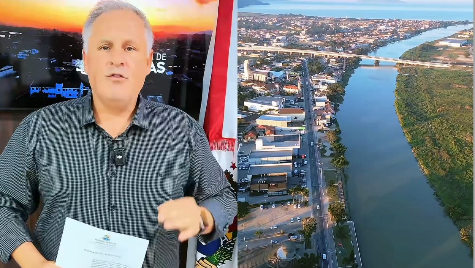 URGENTE: Prefeito de Tijucas decreta emergência hídrica após rompimentos em adutora