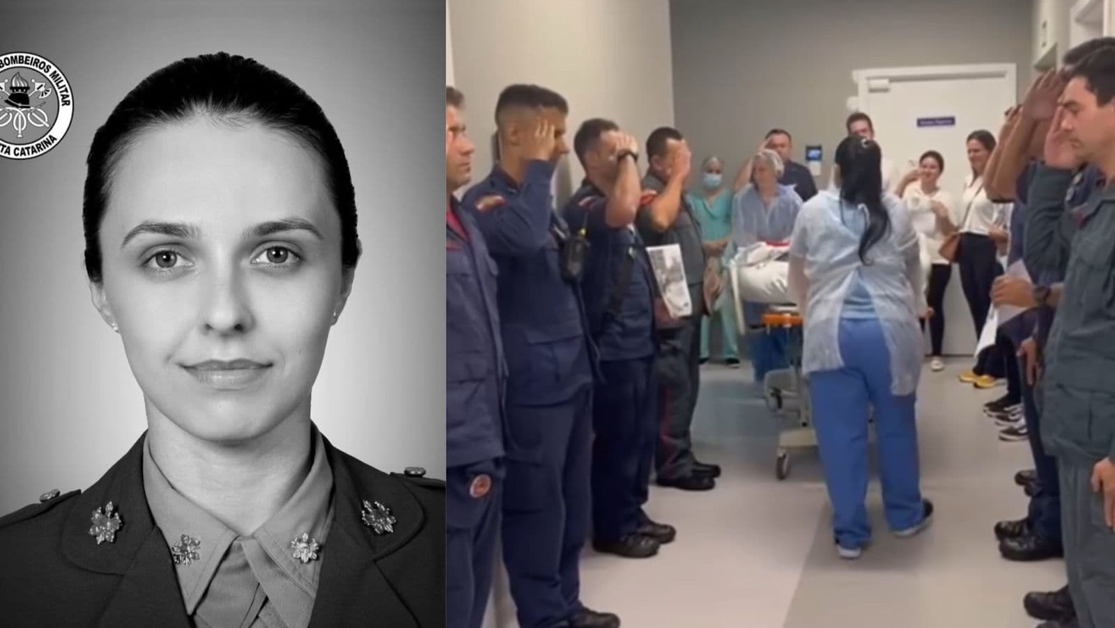“Continência pela vida”: Mesmo após a morte, bombeira de SC salva vidas com doação de órgãos