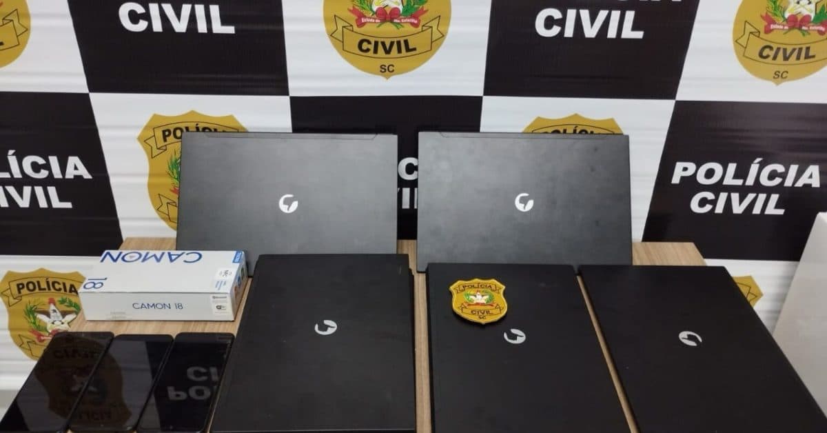 Homem é preso por furtar notebooks e celulares de escola estadual em SC