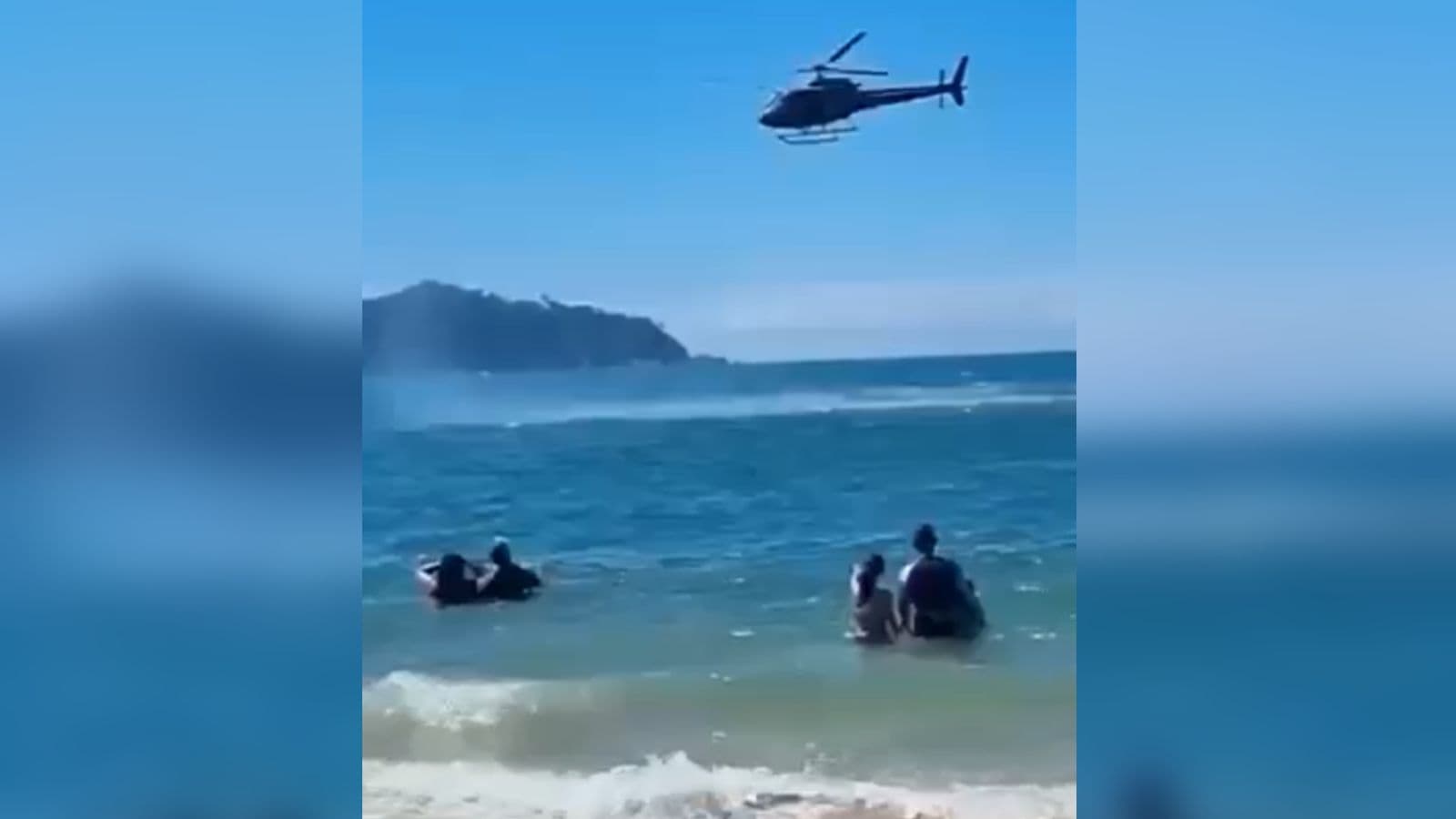 Adolescente desaparece enquanto nadava em praia de de SC e mobiliza o helicóptero Águia
