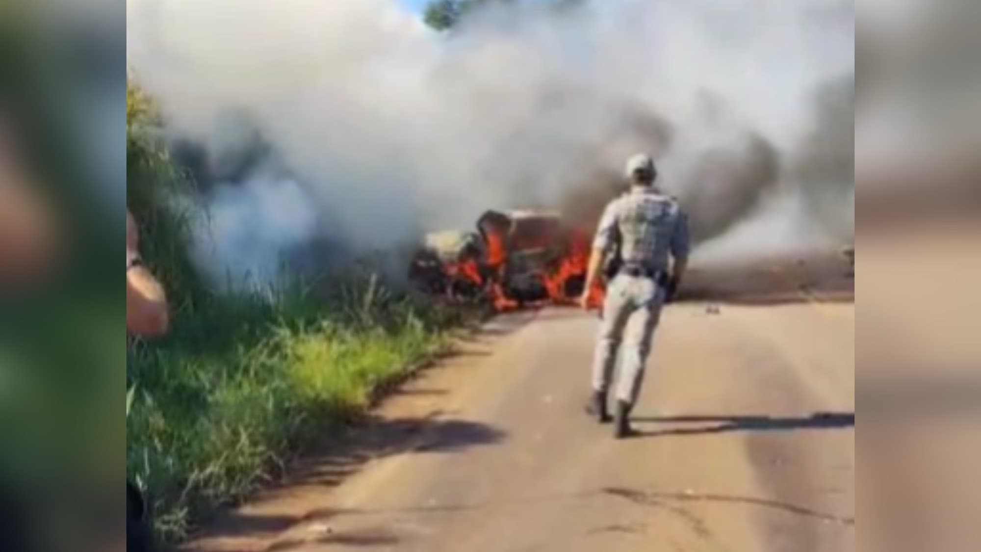 Acidente grave na RS-324 deixa vítima mortal e provoca incêndio