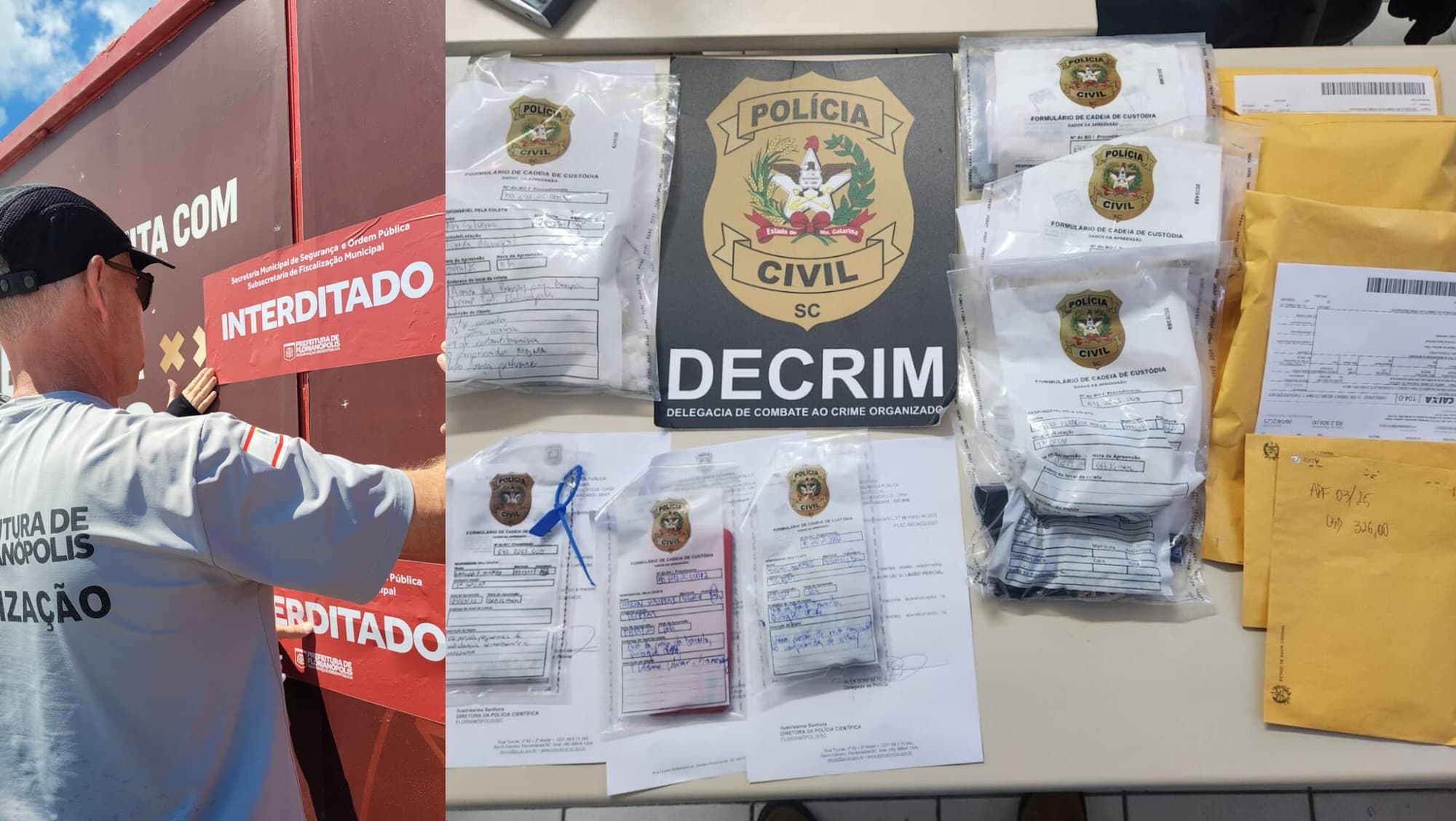 Drogas, armas e extorsão: Polícia desmantela esquema criminoso nas praias de Florianópolis