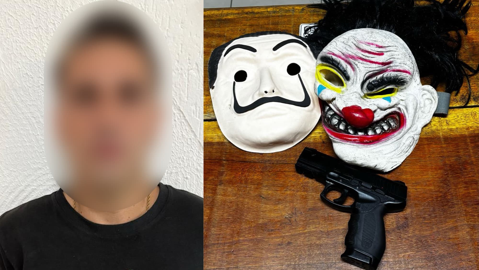 Condenado por roubo e porte de arma é preso em Camboriú com máscaras de palhaço e simulacro
