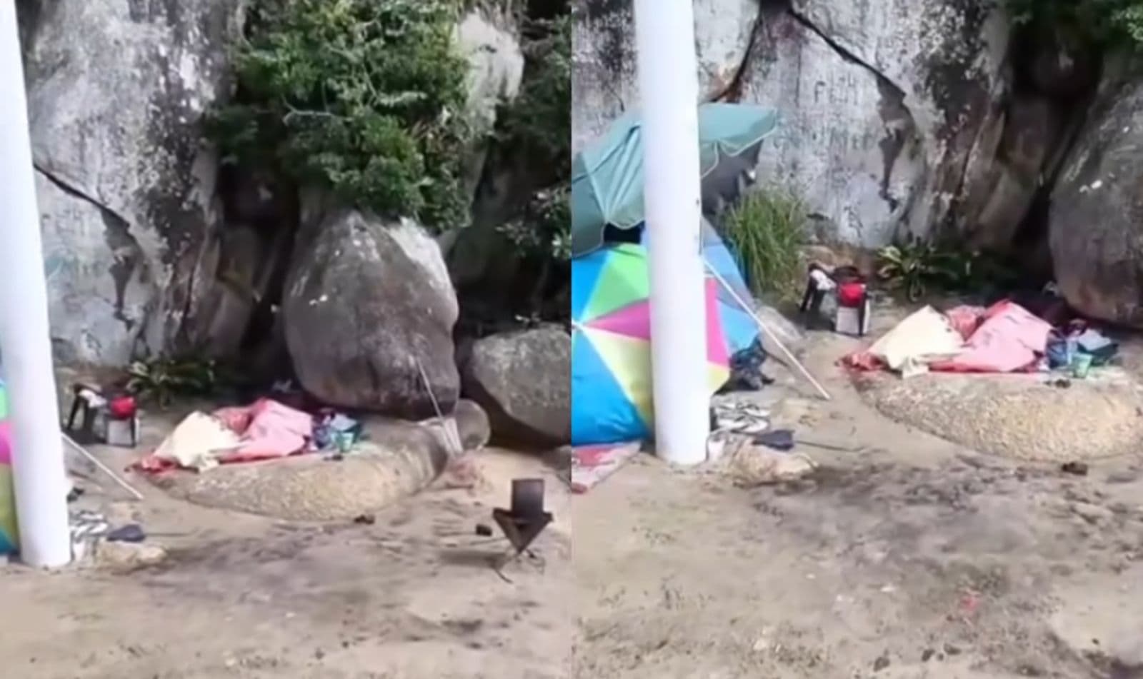 Moradores de rua “inovam” e decidem morar em praia da capital de Santa Catarina