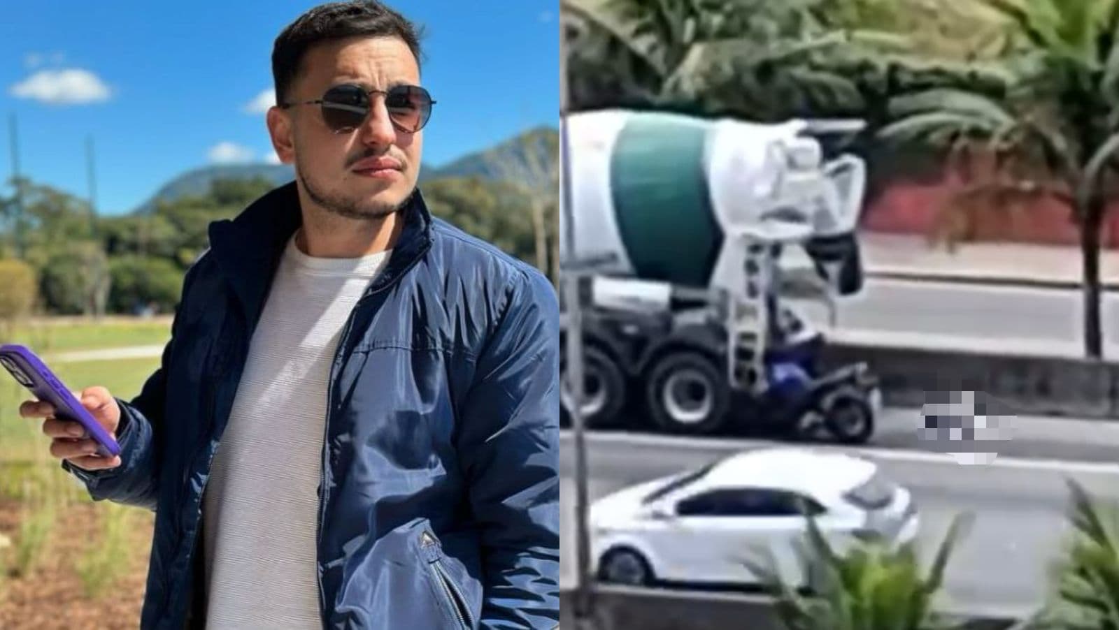 Corretor de imóveis morre após moto colidir com caminhão betoneira na BR-101
