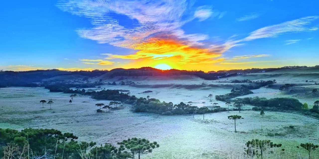 Frio intenso promete amanhecer congelante no Sul do Brasil nesta terça-feira