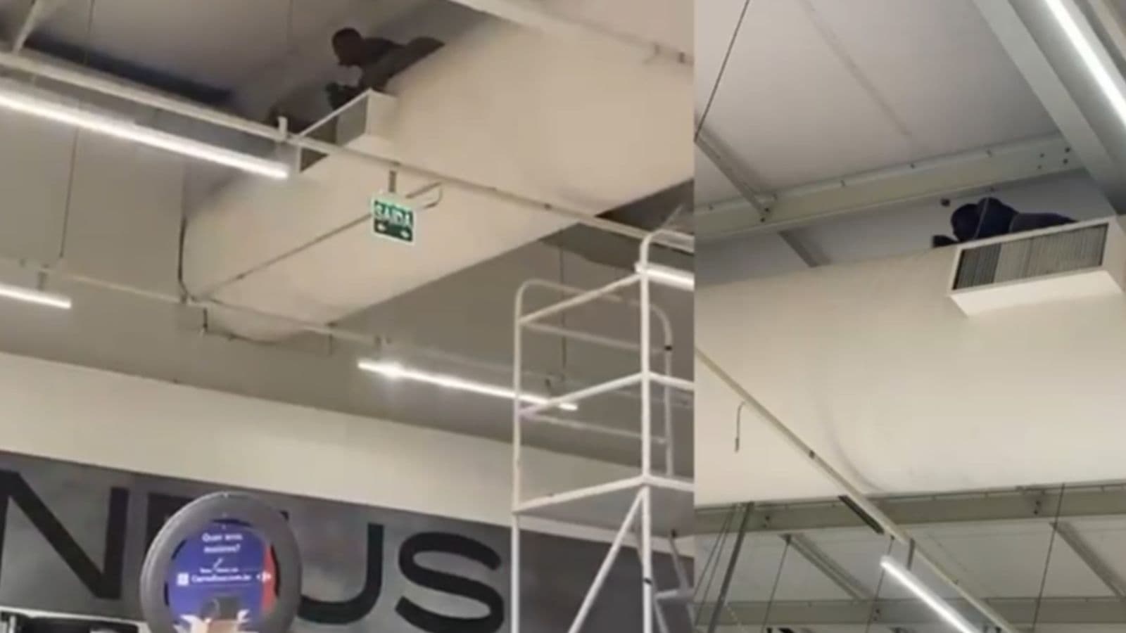 Morador de rua fica preso em tubulação de ar de supermercado e mobiliza bombeiros em BC