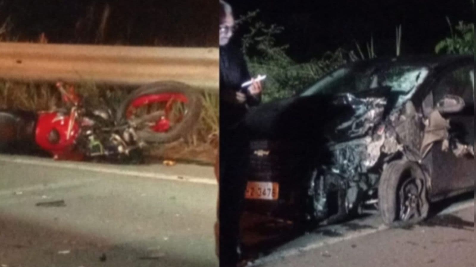 Ultrapassagem termina na morte de motociclista após colisão com carro em Santa Catarina