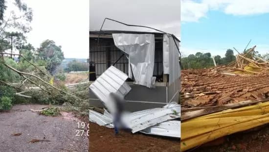 Microexplosão atinge Chapecó e causa destruição no Oeste de SC