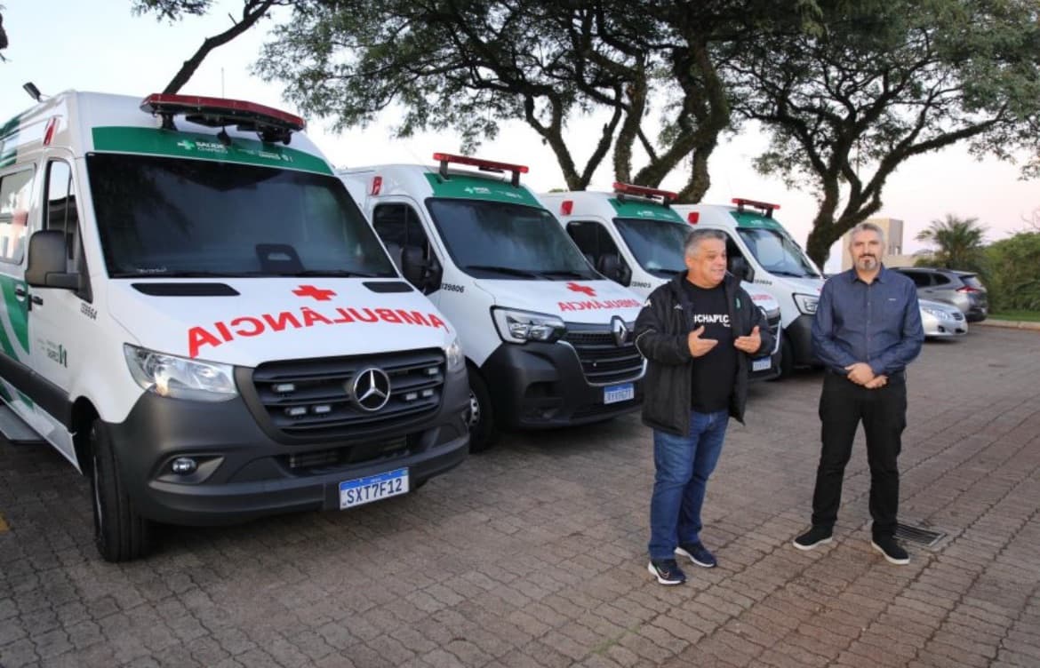Prefeitura de Chapecó compra cinco novas ambulâncias