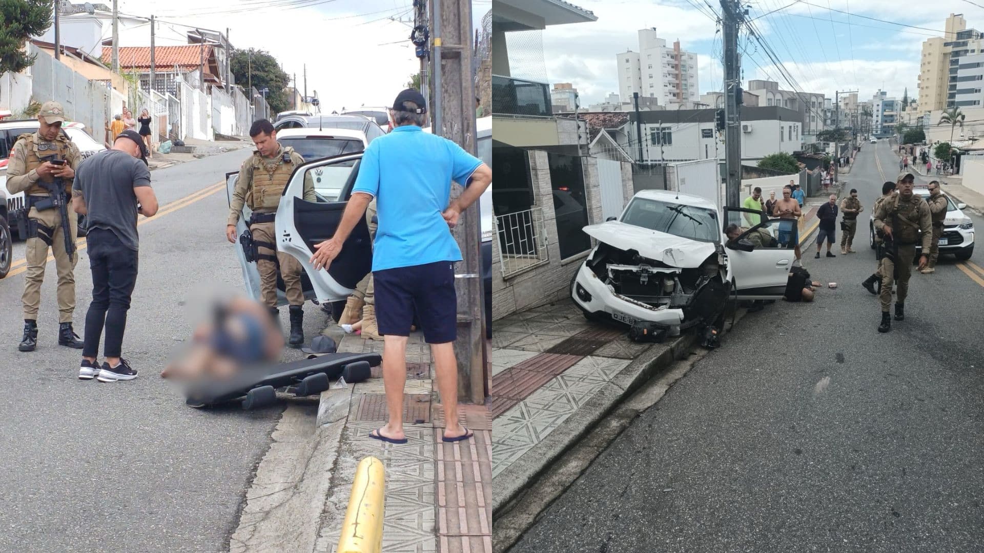 Criminoso rouba carro com criança dentro e provoca perseguição cinematográfica em São José