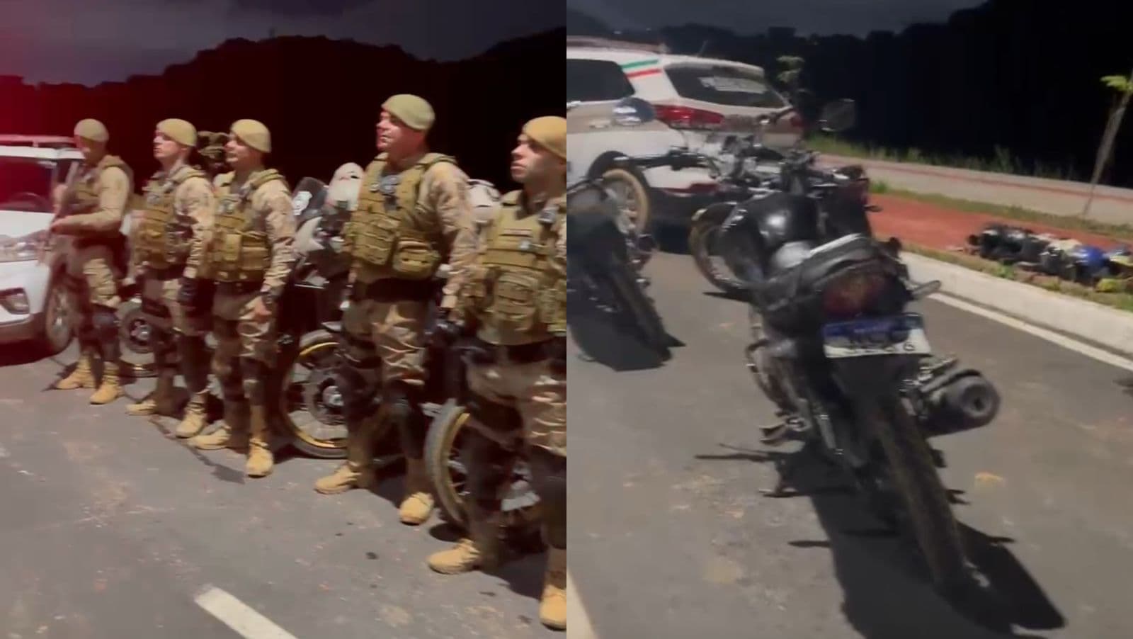 “Sem randandandan”: PM de Itajaí faz operação contra motos barulhentas e galera do grau teve que voltar a pé pra casa
