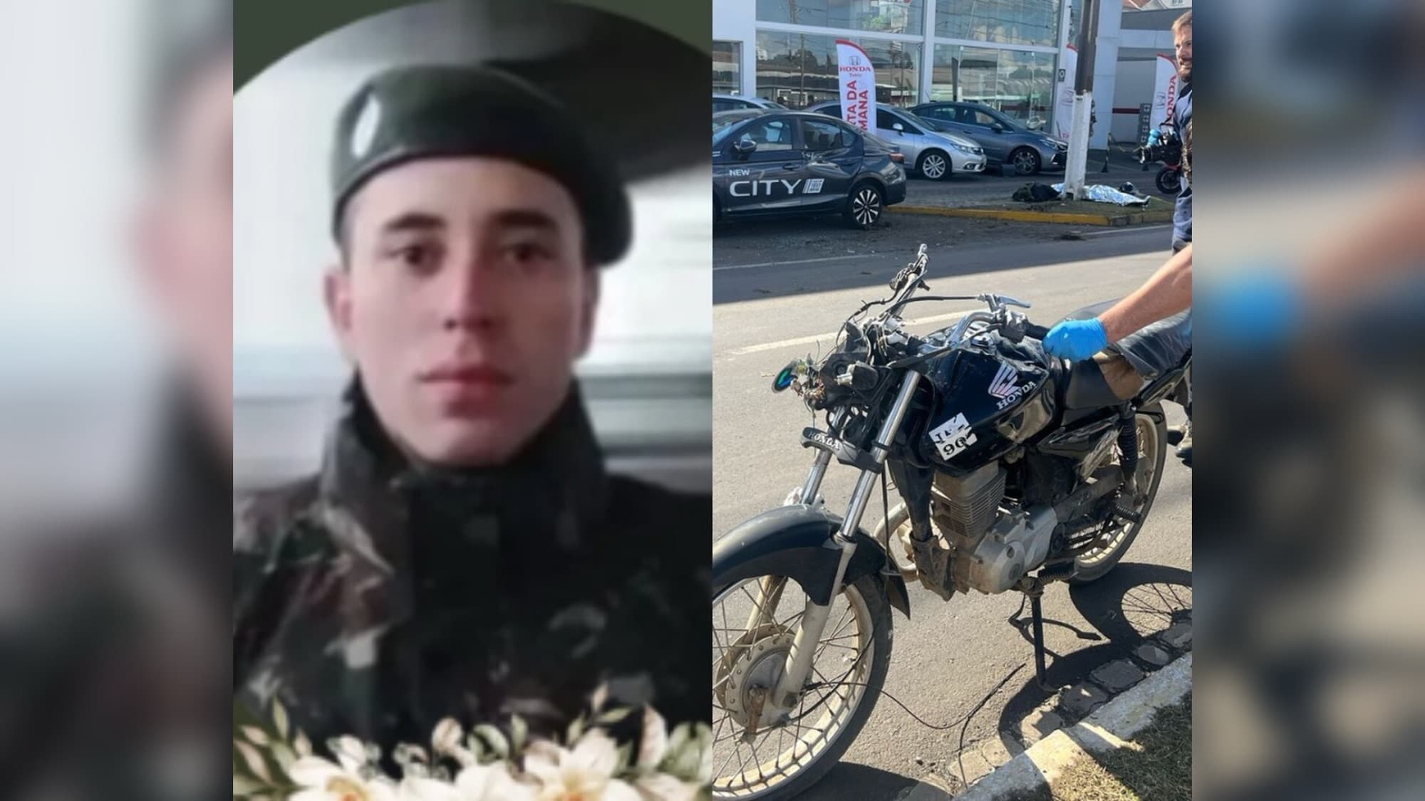 Jovem de 20 anos morre após moto ser arremessada contra poste em Lages