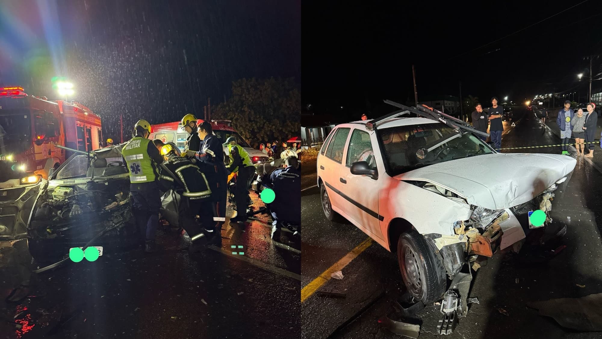 Motorista fica preso às ferragens após colisão frontal na SC-446