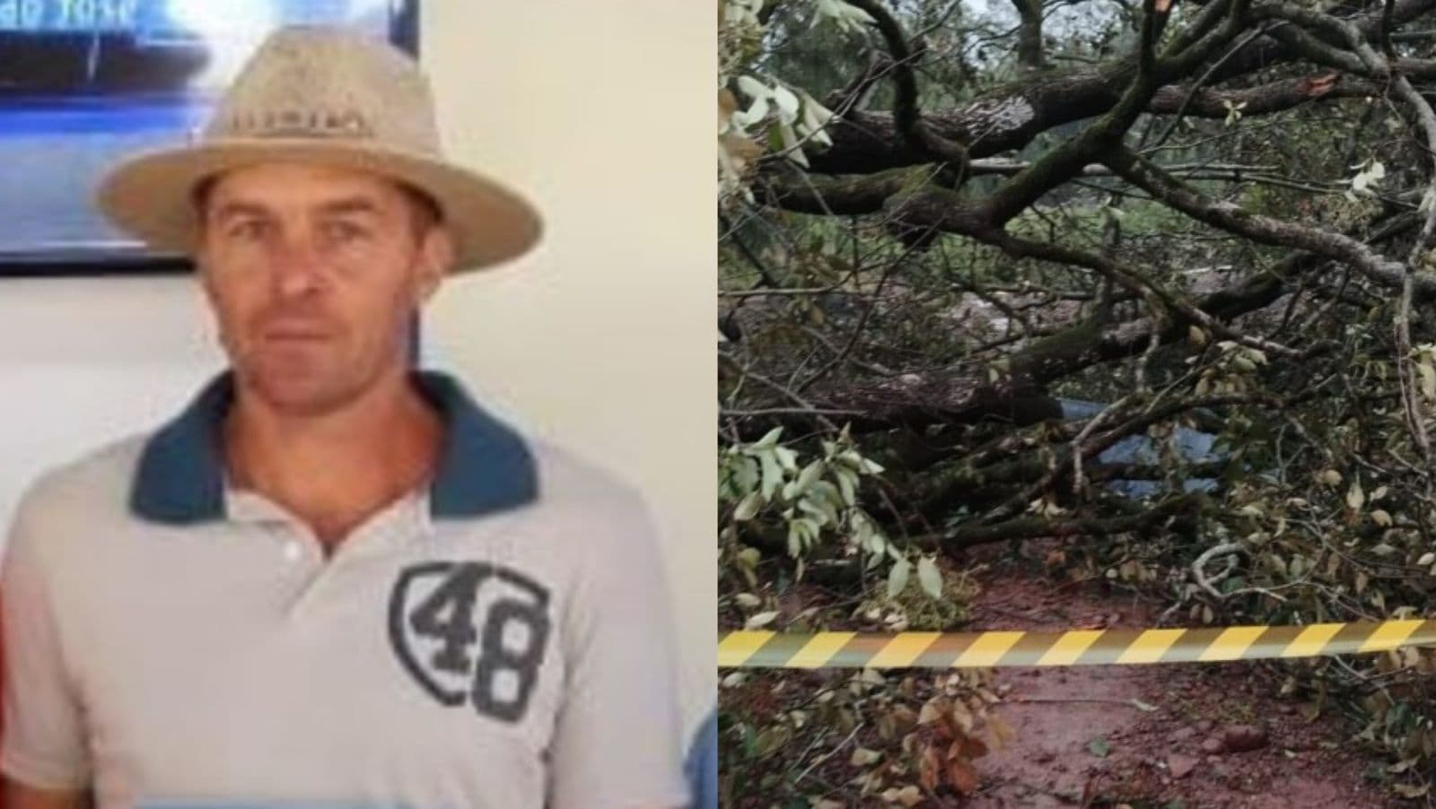 Identificado trabalhador que morreu após ser atingido por árvore durante temporal em SC