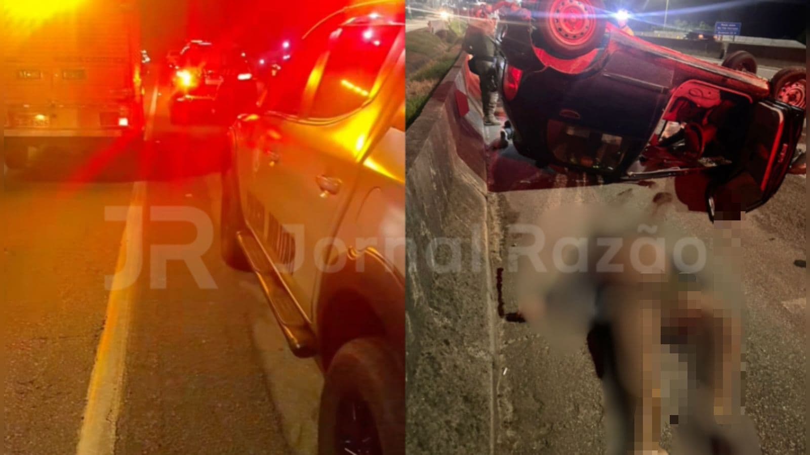 Perseguição termina com carro capotado e bandido morto em confronto com a PM na BR-101