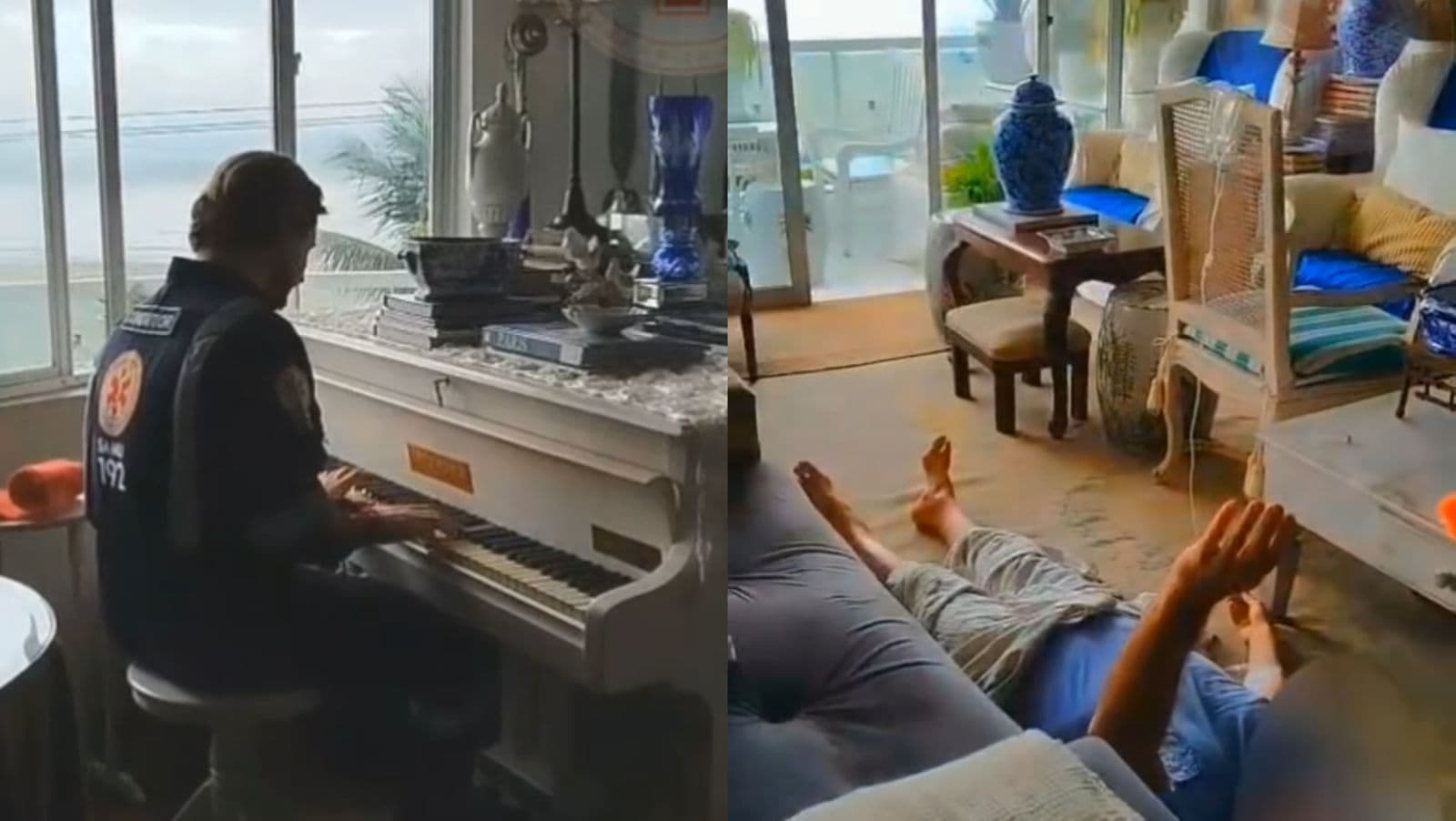 “Deus mandou os anjos”: Socorrista do SAMU de SC toca piano para acalmar paciente