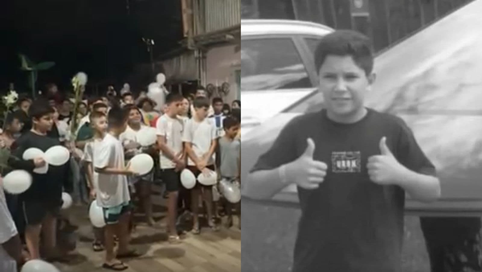 “Dor e Saudade”: Homenagens marcam despedida de menino de 11 anos após queda de bicicleta