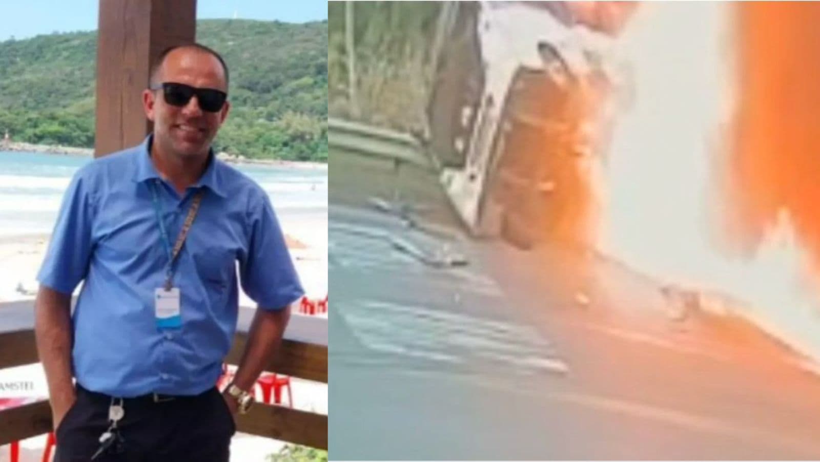 Vídeo mostra momento em que motorista salva idosas de ônibus em chamas em SC
