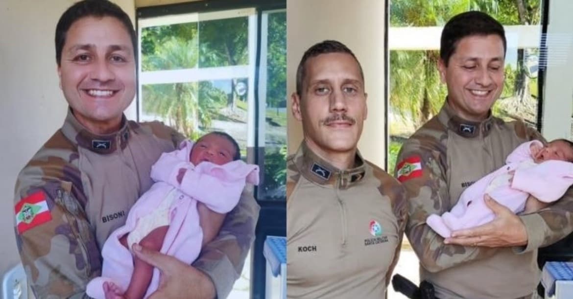 Bebê de 4 dias é salva por policiais após engasgar com leite materno em Joinville
