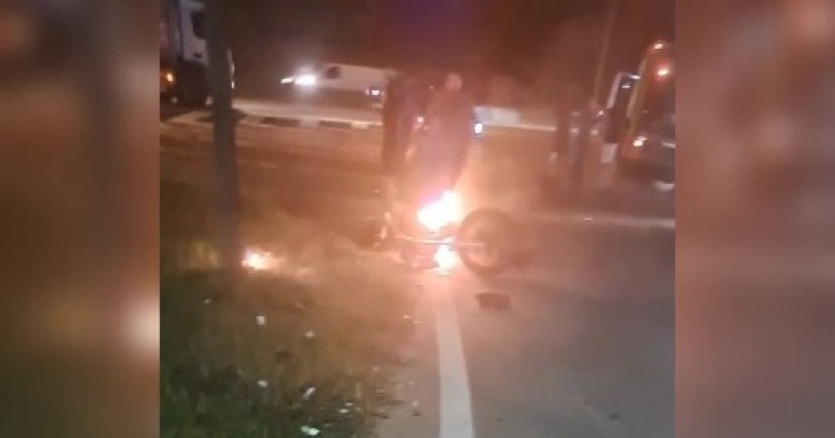 Motociclista morre em colisão com caminhão na BR-101 em Balneário Camboriú