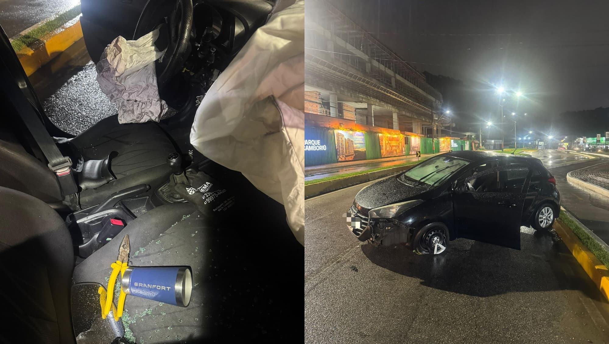 Motorista embriagado bate em canteiro e acaba preso em Camboriú