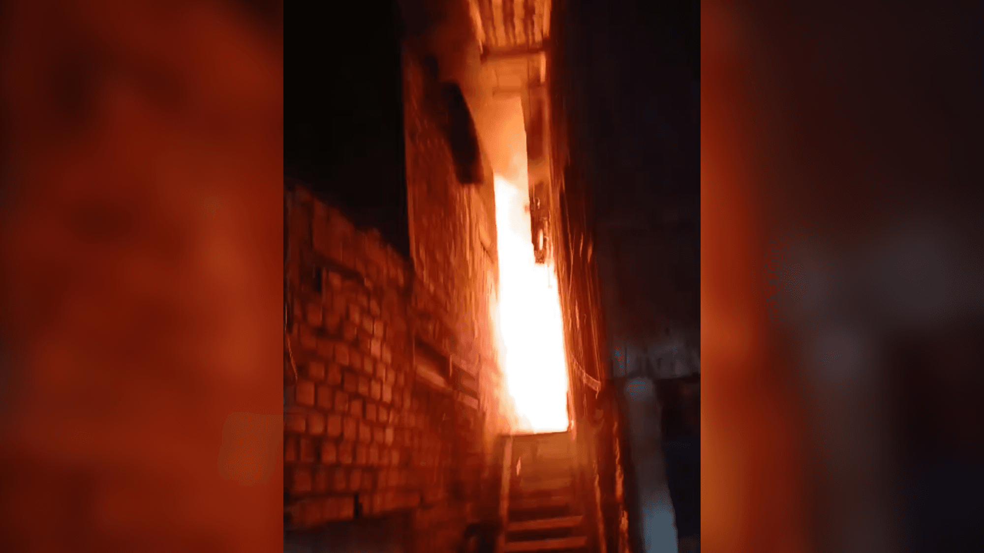 Incêndio destrói galpão de gesso e atinge residência nos fundos em Itapema