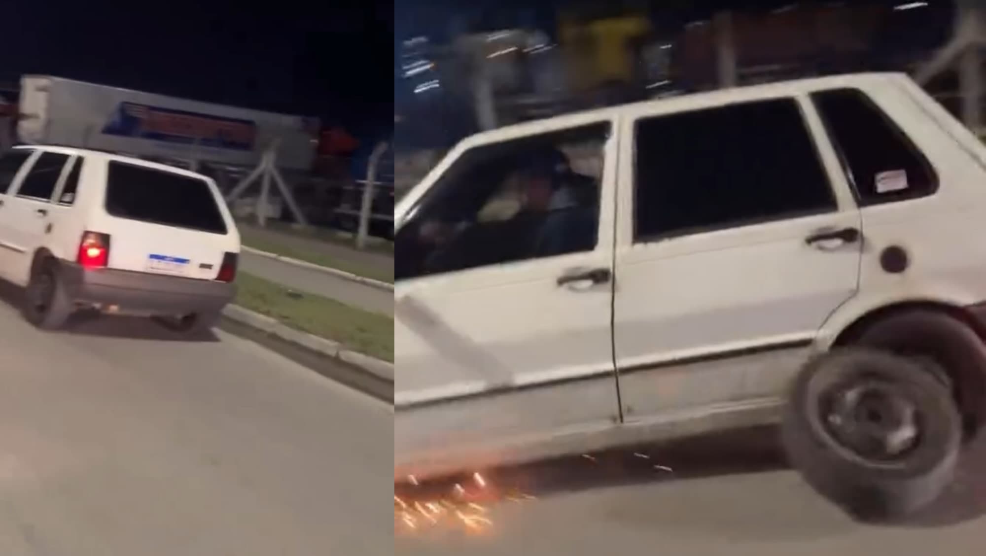 Carro perde a roda em plena avenida e vídeo viraliza em Itajaí; VEJA