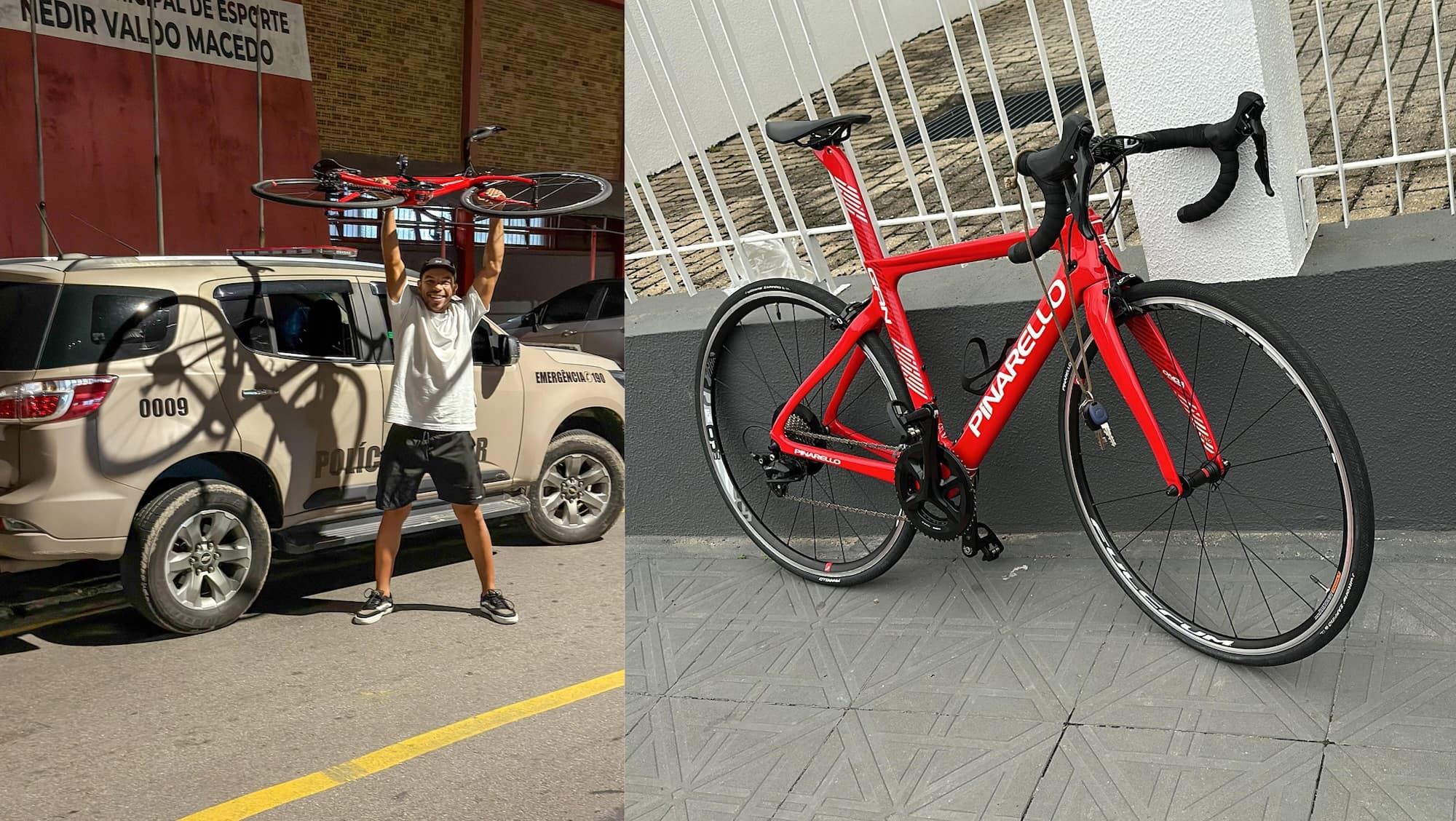 Triatleta encontra bicicleta furtada à venda e ajuda PM a prender suspeito em flagrante