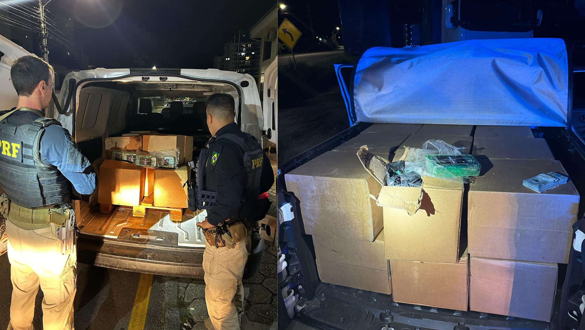 Quase uma tonelada de drogas é apreendida em Santa Catarina em megaoperação da PRF