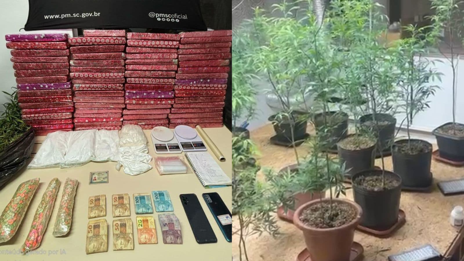 EXCLUSIVO: BOPE acaba com mais uma “fábrica de maconha” na Grande Florianópolis