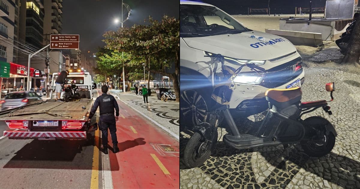 Homem ameaça agentes de trânsito após scooter elétrica  ser apreendida em Balneário Camboriú