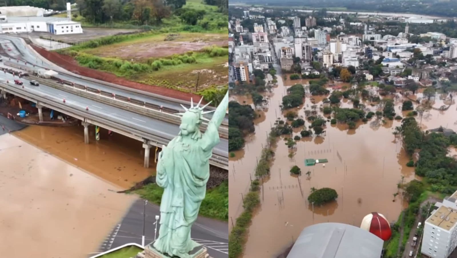 Rio Taquari volta a subir e alaga divisa entre Lajeado e Estrela no RS