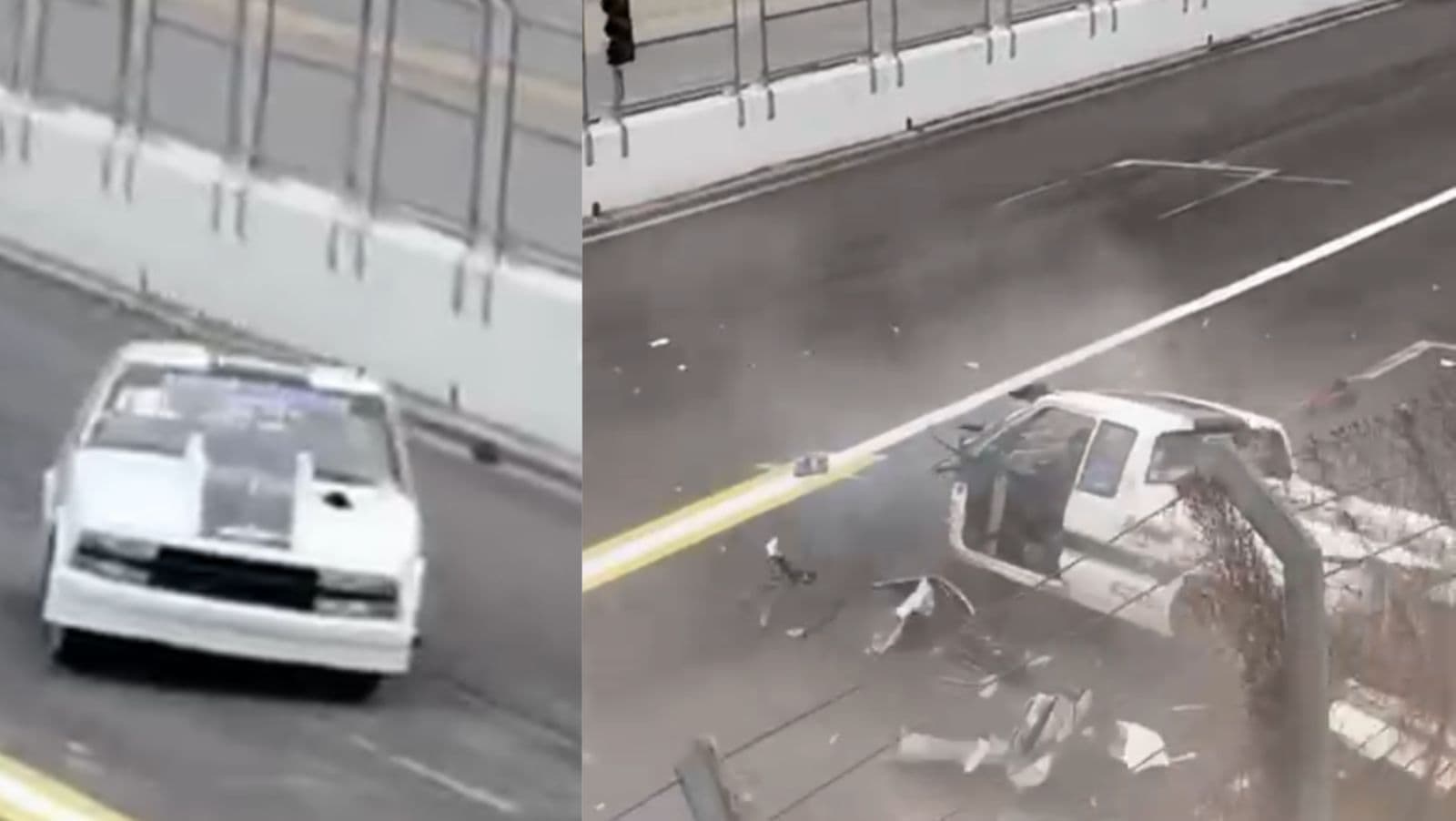 Piloto de SC escapa da morte após carro se despedaçar em acidente violento no Velopark
