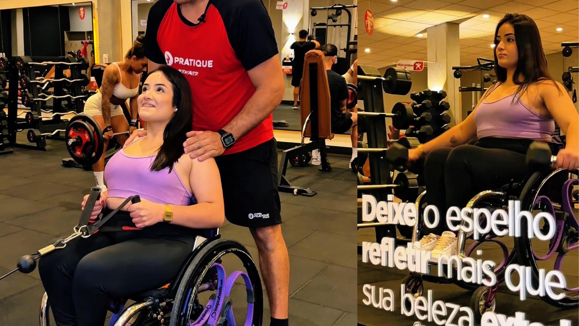 Com cadeira de rodas e muita força, jovem de Tijucas redescobre autoestima na academia