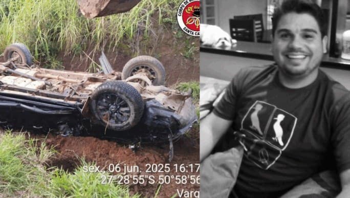 Tragédia: Morador de Canelinha morre após caminhonete cair em rio na BR-282
