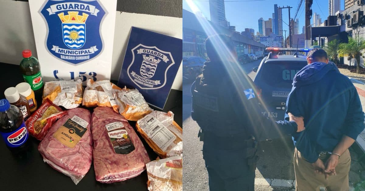 Furta um, volta pra outro e é preso: homem é flagrado com R$ 537 em produtos em BC