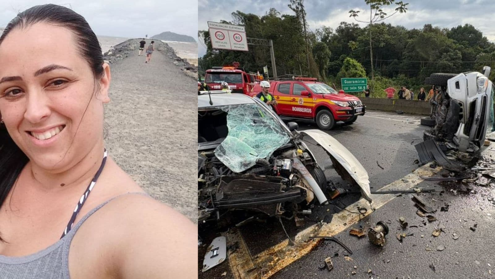 Identificada mulher que morreu presa às ferragens de veículo em grave acidente na BR-101