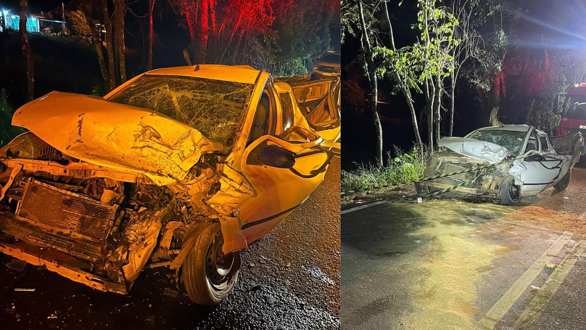 Motorista fica ferido gravemente após colisão frontal durante ultrapassagem na SC-155