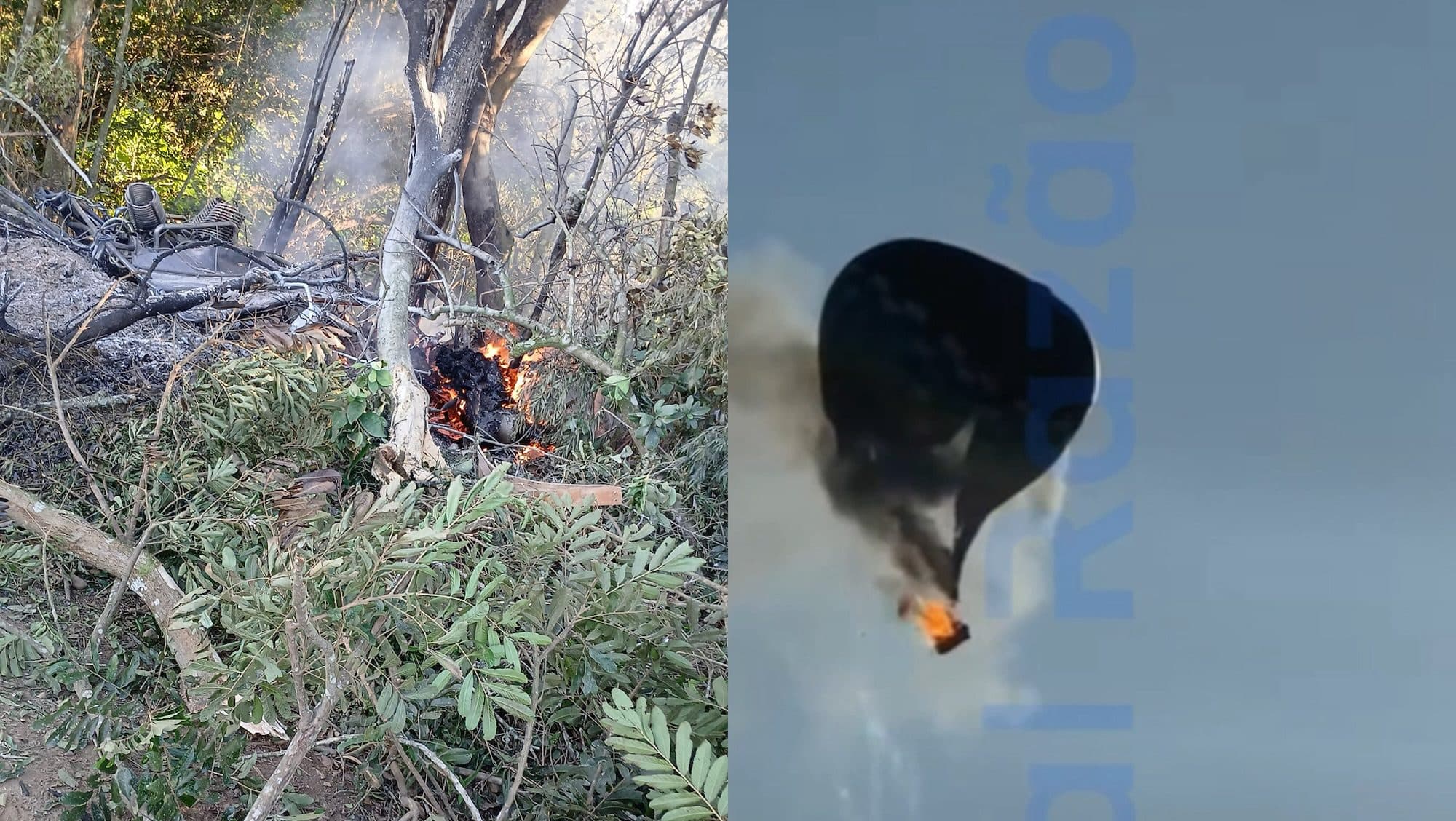 Imagens revelam cenário de destruição após queda de balão em SC: “tragédia desesperadora”