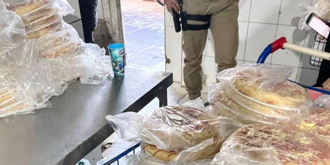 Vigilância interdita fábrica clandestina de pizzas em condições precárias em Camboriú