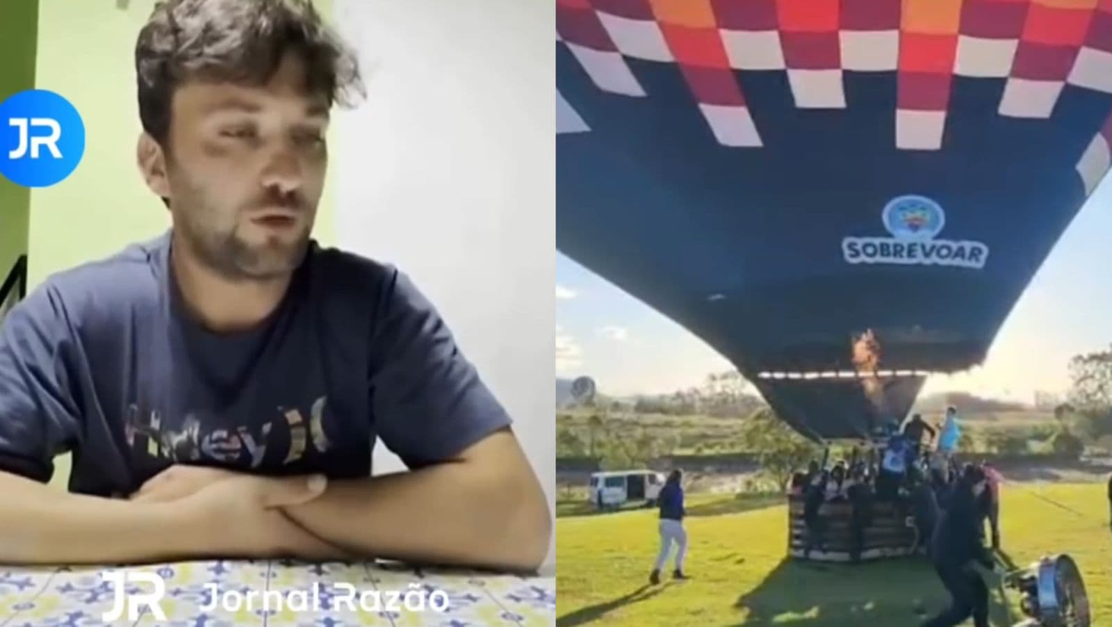 Piloto chora em depoimento logo após a tragédia em Praia Grande