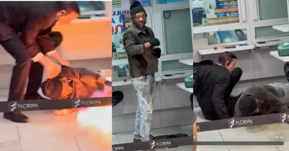 EXCLUSIVO: Vídeo mostra momento exato em que homem incendeia lotérica em shopping de Florianópolis