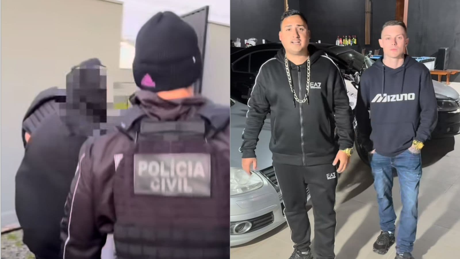 Polícia Civil prende influencers em SC e eles gravam vídeo: “Tudo que temos é pelo certo”