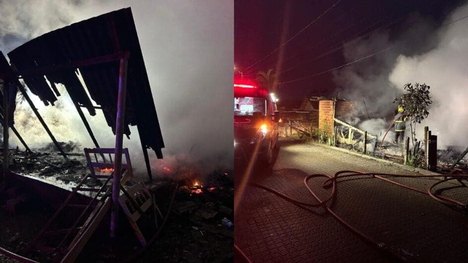 Cadeirante morre carbonizada em incêndio que destruiu casa em SC