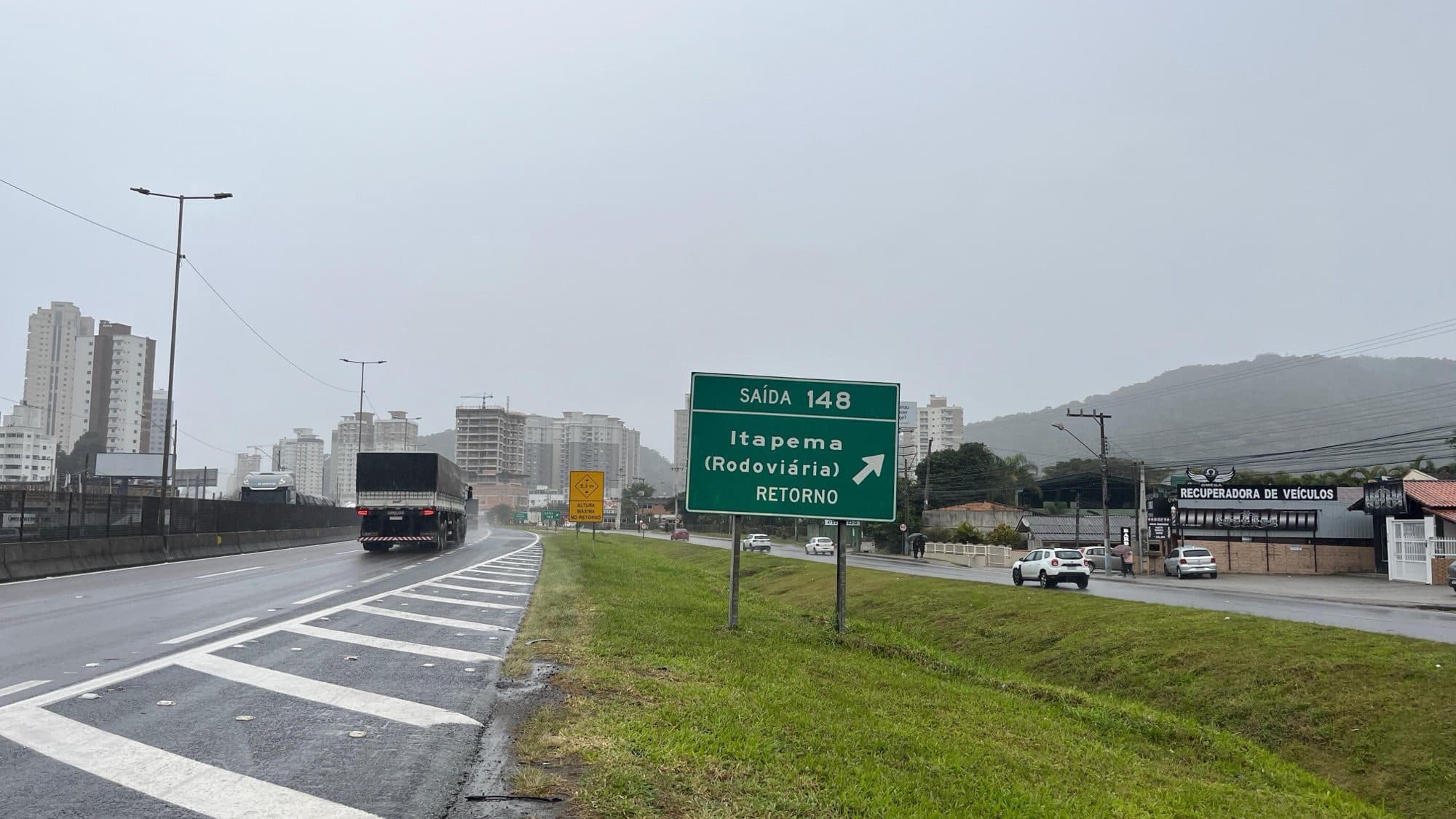 Itapema terá bloqueio temporário no acesso da BR-101 à Marginal Oeste para obras de melhoria